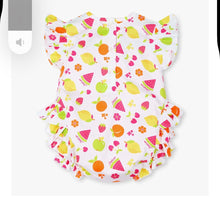 Load image into Gallery viewer, Little A tutti fruit romper