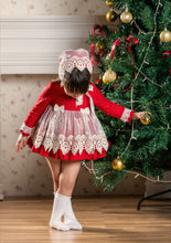 Load image into Gallery viewer, Abuela Tata Red Christmas Dress with bonnet &amp; pants