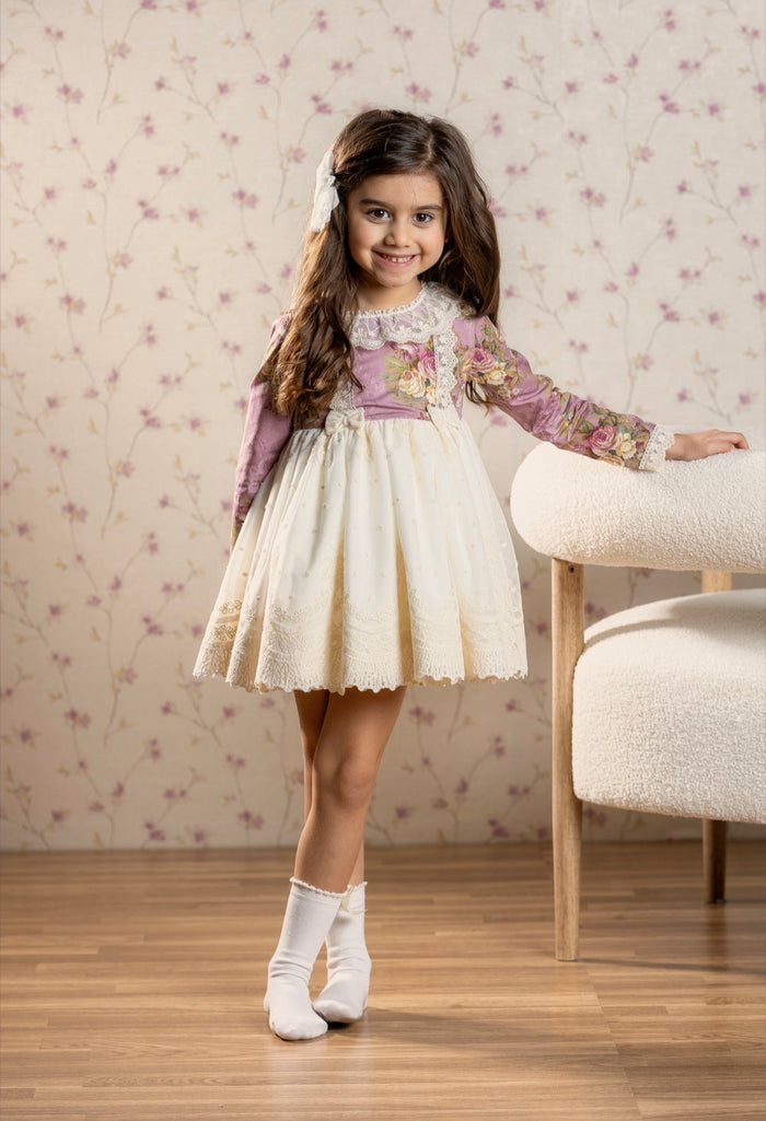 Abuela Tata floral dress with hairband