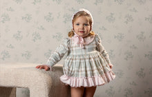 Load image into Gallery viewer, Abuela Tata pink&amp;grey cheque dress