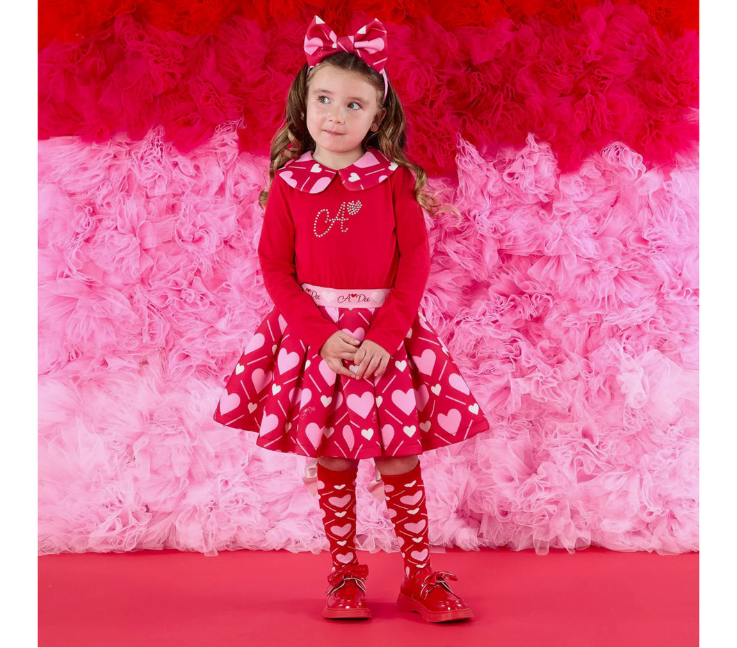 Adee Lara Heart print dress