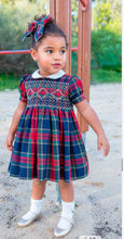 Load image into Gallery viewer, Naxos Tartan smock dress with bow