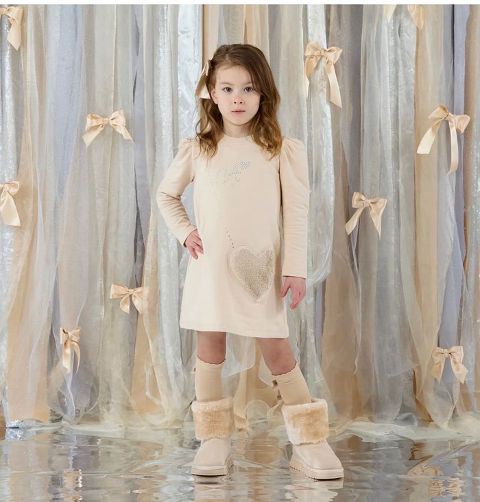 Adee Alyssa gold fur dress