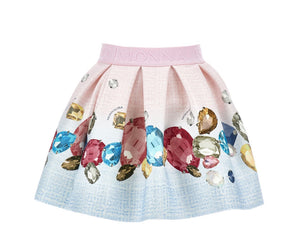 Monnalisa jewel jersey top&skirt set