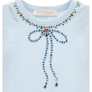 Monnalisa jewel jersey top&skirt set