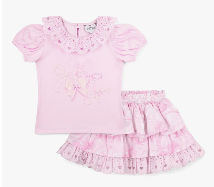 S261501 Riri pink Adee skirt & top set
