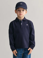 Load image into Gallery viewer, Boys Navy Gant long sleeve polo