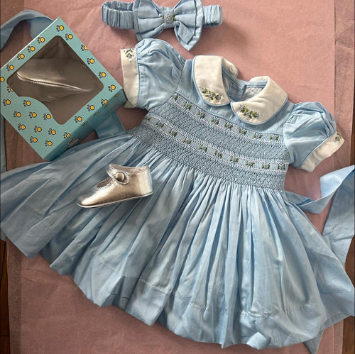 Baby blue smock dress