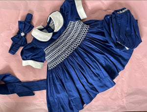 Royal blue smock dress