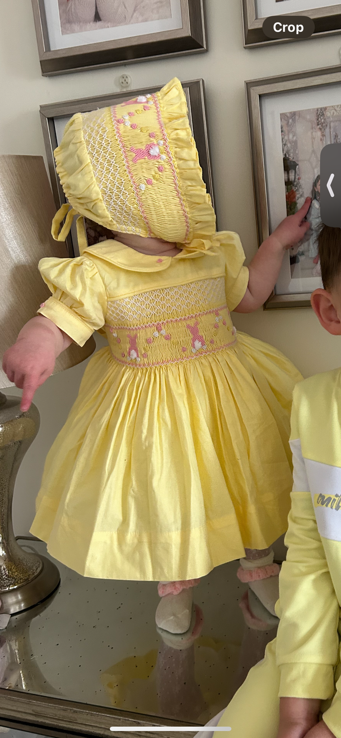 Lemon smock bunny dress