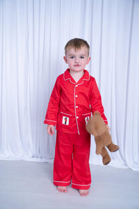 Boys red Soilder smock pjs