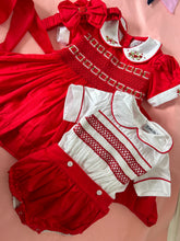 Load image into Gallery viewer, Boys winter smock romper/shorts ( colour choice)