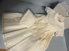 Load image into Gallery viewer, Baby girl Cream Lace Christening / daygown dress &amp; bonnet