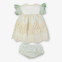 Load image into Gallery viewer, 120VB Miranda girls Mint &amp; Lace dress