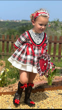 Load image into Gallery viewer, AW25 Red &amp; black cheque dress (hairband sold separately