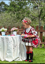 Load image into Gallery viewer, AW25 Red &amp; black cheque dress (hairband sold separately