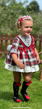 Load image into Gallery viewer, AW25 Red &amp; black cheque dress (hairband sold separately