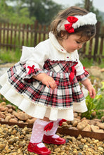 Load image into Gallery viewer, AW25 Velvet and cheque puffball dress