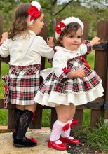 Load image into Gallery viewer, AW25 Velvet and cheque puffball dress