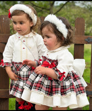 Load image into Gallery viewer, AW25 Velvet and cheque puffball dress