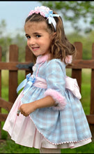 Load image into Gallery viewer, AW25 baby blue &amp; pink cheque Dress