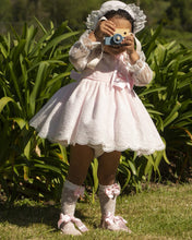 Load image into Gallery viewer, IN24 baby pink embroidered dress(bonnet/hat sold separately)