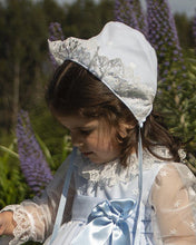 Load image into Gallery viewer, IN24 blue organza dress (bonnet/hat sold separately)