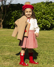 Load image into Gallery viewer, IN24 red cheque skirt set(Blouse ,hat ,blazer sold separately)