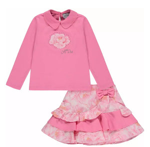 ADEE23 Peony pink skirt set