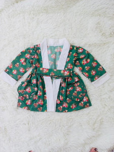 Santa& bear girls Christmas pjs & dressing gown ( October delivery