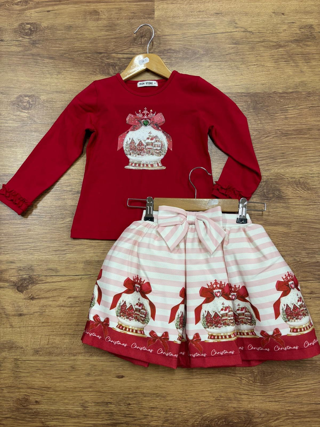 Red Christmas Skirt&top set 0097