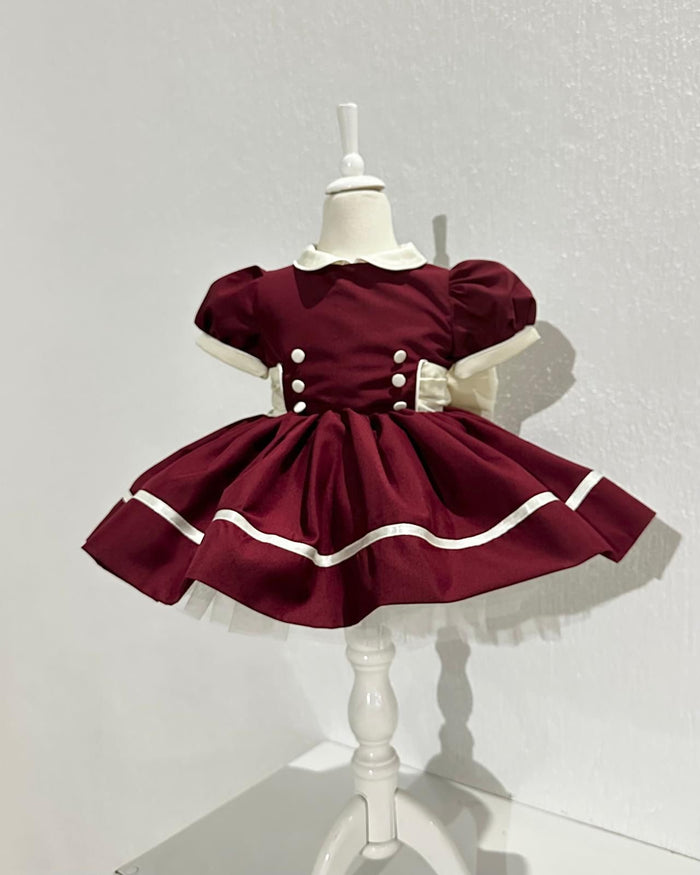 Preorder Wine Classic dress - 1110 - Deilvery end of September