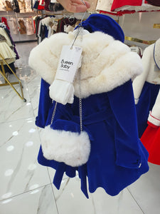 Royal blue Dress, bolero, bag & hat 3/4 week wait