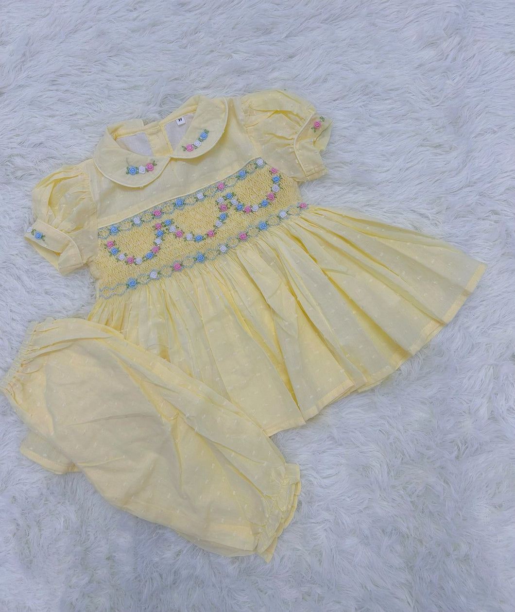 Girls Lemon smock pjs