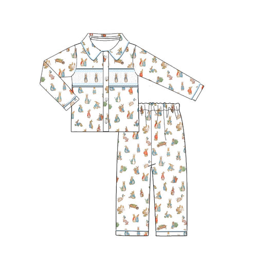 Preorder boys Easter smock pjs ( delivery end of feb)