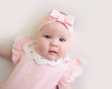 Load image into Gallery viewer, Little A pink romper