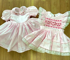 Preorder Smock pinny & classic dress set (with 2 bows/hairband) *November delivery ^