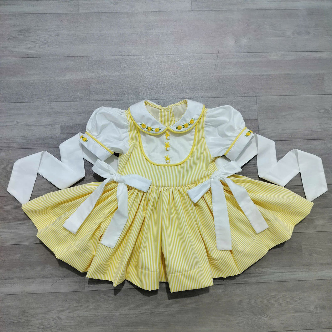 New Bunnie Lemon pinstripe classic dress ( delivery end of march)