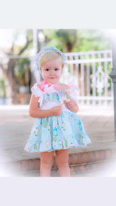 Ela Balloon dress , pants & bonnet