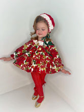 Load image into Gallery viewer, Ela confection Red Christmas dress with bonnet upto age 3 and hairbow upto 8years(3 week wait)