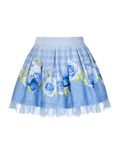 Balloon Chic blue roses Skirt set