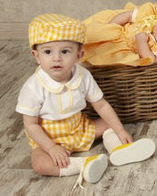 Load image into Gallery viewer, Sonata SS24 boys yellow gigham 2piece