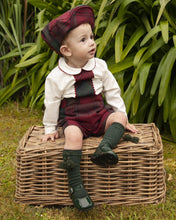 Load image into Gallery viewer, IN24 boys burgundy cheque 2piece(hat sold separately)