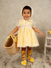 Load image into Gallery viewer, Sonata SS24 lemon organza flower smock