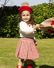 Load image into Gallery viewer, IN24 red cheque skirt set(Blouse ,hat ,blazer sold separately)