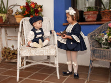 Load image into Gallery viewer, IN24 navy puffball dress