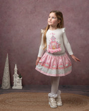 Load image into Gallery viewer, Pink &#39; Castle in the sky &#39; skirt set