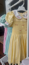 Load image into Gallery viewer, Lemon smock dress with 2 hairbows