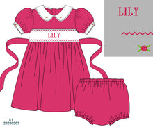 Load image into Gallery viewer, Girls Personailsed smock dress