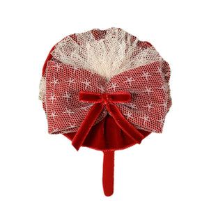 Red velvet hairpiece